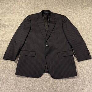 Brooks Brothers 1818 Madison Suit Jacket Mens 43R Navy Blue Pinstripe Two Button